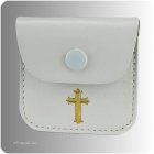 Rosenkranz Etui weiß mit Kreuz