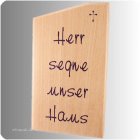 Haussegen auf Holztafel