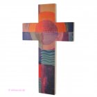 Holzkreuz mit moderner Sonne