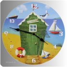 Wanduhr Meeresbrise Strandhütte