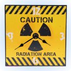 Wanduhr Caution Radiation Area