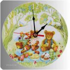 Wanduhr Teddybären Picknick