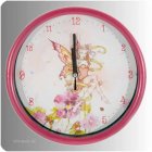 Wanduhr Fee rot