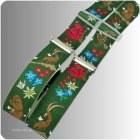 Hosenträger grün bergsteigen mit Alpinen Motiven