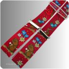 Hosenträger rot bergsteigen mit Alpinen Motiven