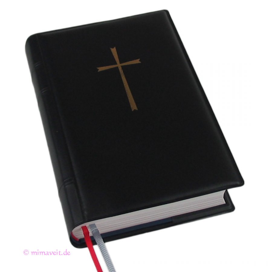 Gotteslob Hülle Kunststoff schwarz für das neue Gebetbuch mit Kreuz