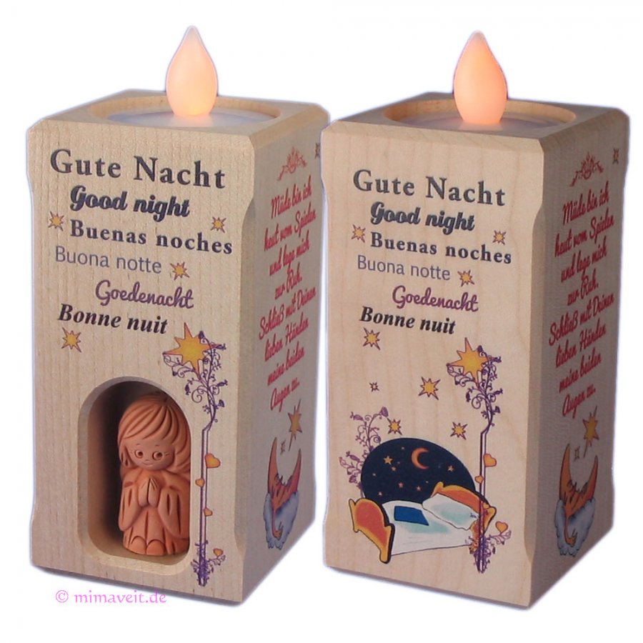 Gebetsleuchter Nachtlich mit Abendgebeten und LED-Licht