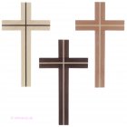 Wandkreuz in modernem Design aus Holz 
