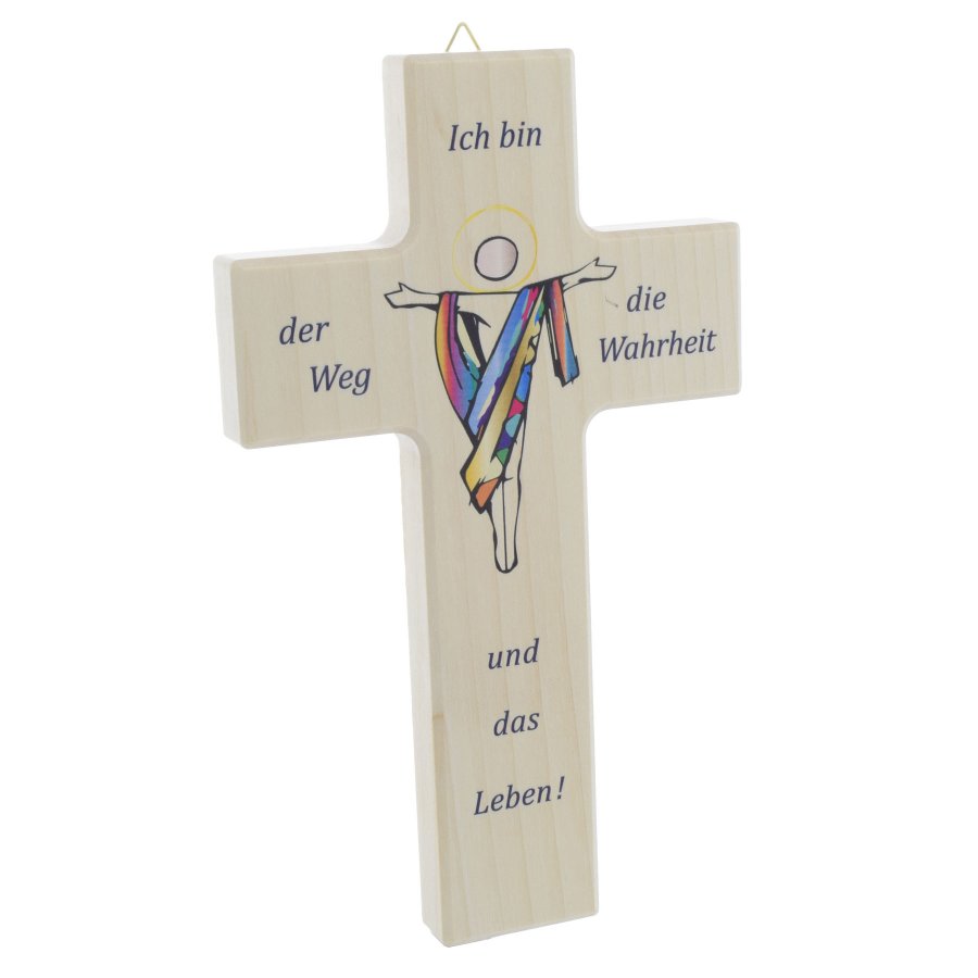 Wand-Kreuz "Ich bin der Weg die Wahrheit und das Leben" 
