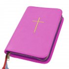Gotteslobhülle Kunstleder pink rosa mit eingeprägtem Goldkreuz für das Gotteslob