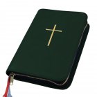 Großdruck Gotteslobhülle Kunstleder grün dunkelgrün mit eingeprägtem Goldkreuz für das Gotteslob
